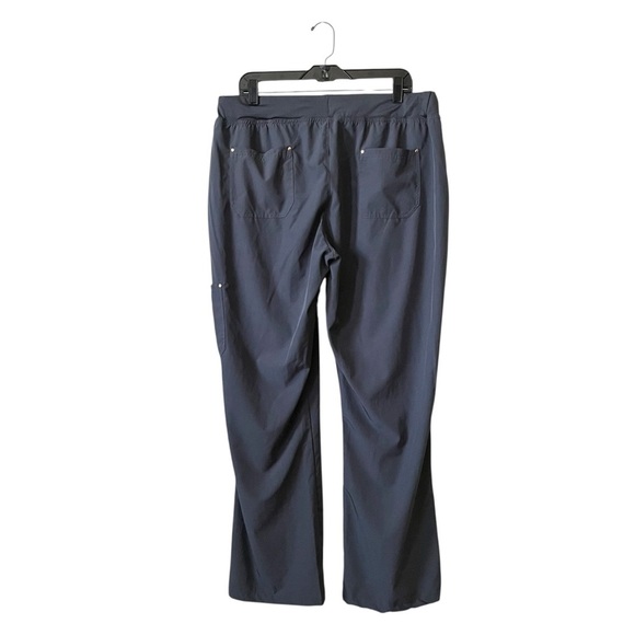 Zinnia Pull On Tech Scrub Pants Women's Size 2X Grayish Blue Drawstring Waist - Picture 3 of 5